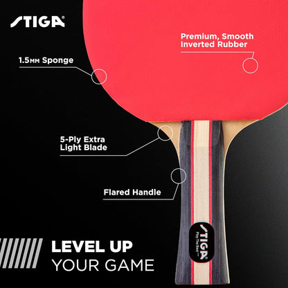 Performance 4 Player Ping Pong Paddle Set of 4 – Table Tennis Rackets, 6 – 3 Star Orange and White Balls