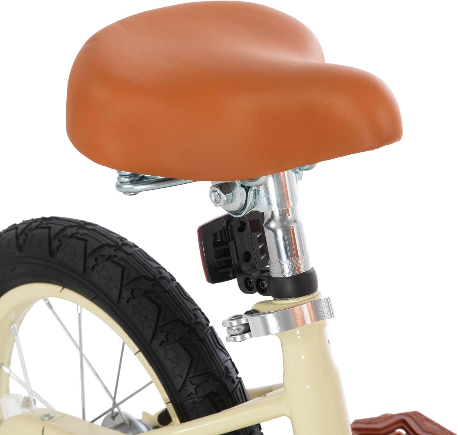 Vintage 12 & 14 & 16 Inch Kids Bike with Basket & Training Wheels for 2-7 Years Old Girls & Boys (Green, Ivory & Pink)