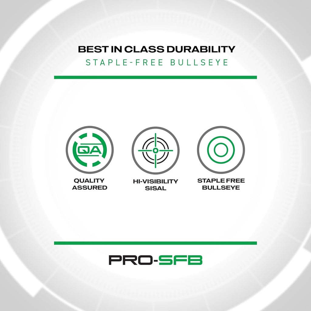 Pro SFB Bristle Dart Board - Professional Staple Free Bullseye Dartboard | Pro  Dart Board for Home, Tournament or Club | Durable Bristle Dartboards for Darts Enthusiasts