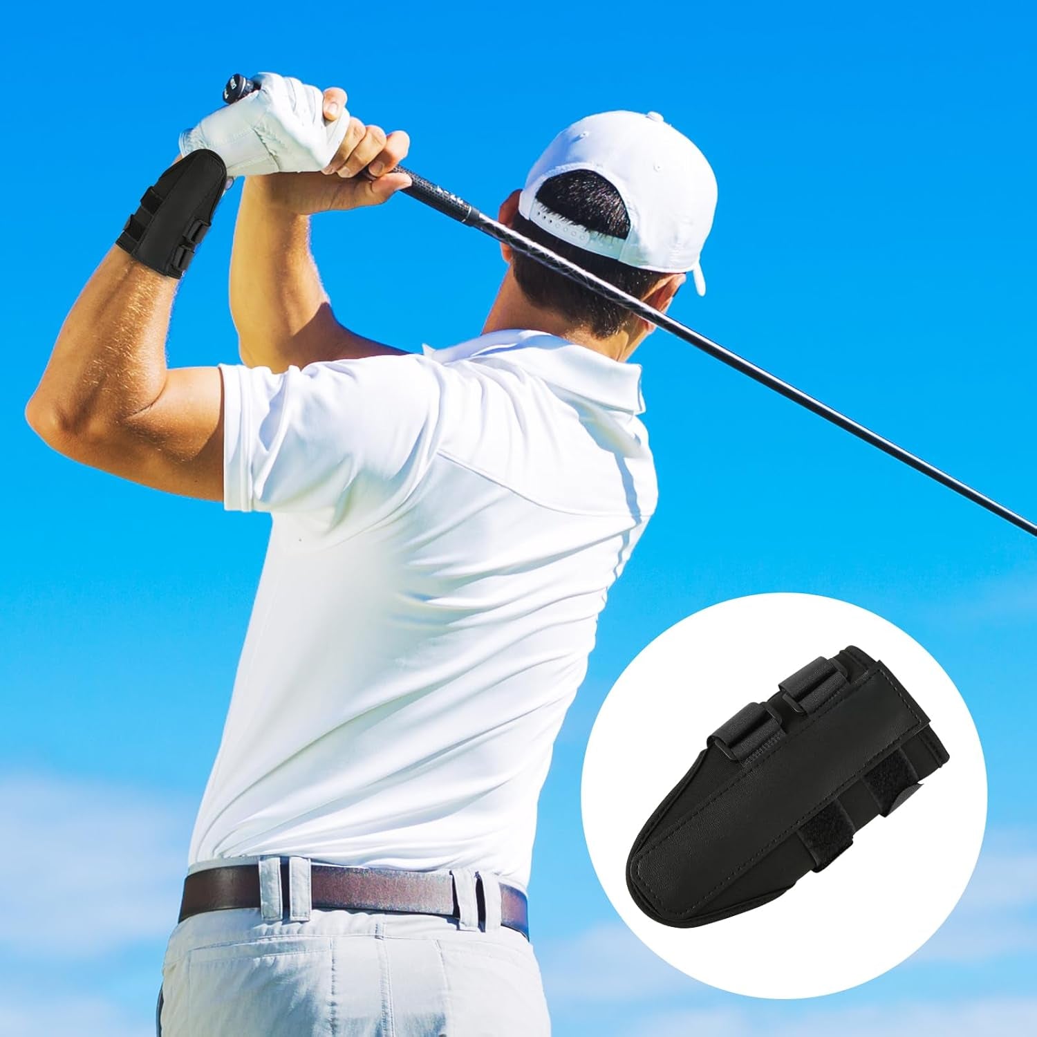 Golf Swing Alignment Brace, Neoprene Golf Wrist Training Aid Comfort Golf Grip Trainer Golf Swing Training Aid Golf Hand Gesture Practice Tool Wrist Correction for Golf Beginners
